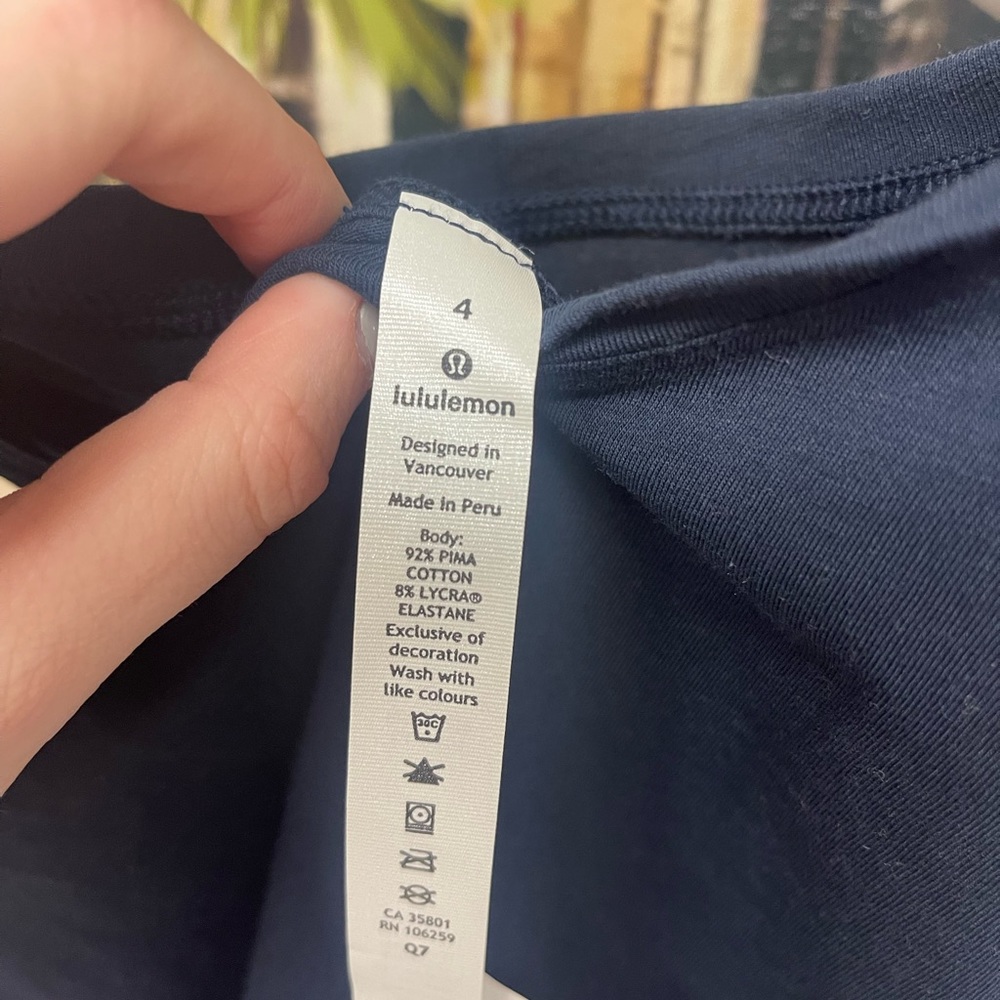 Lululemon cotton cropped tank